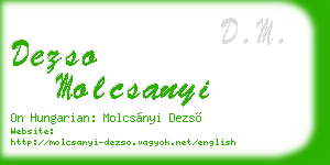 dezso molcsanyi business card